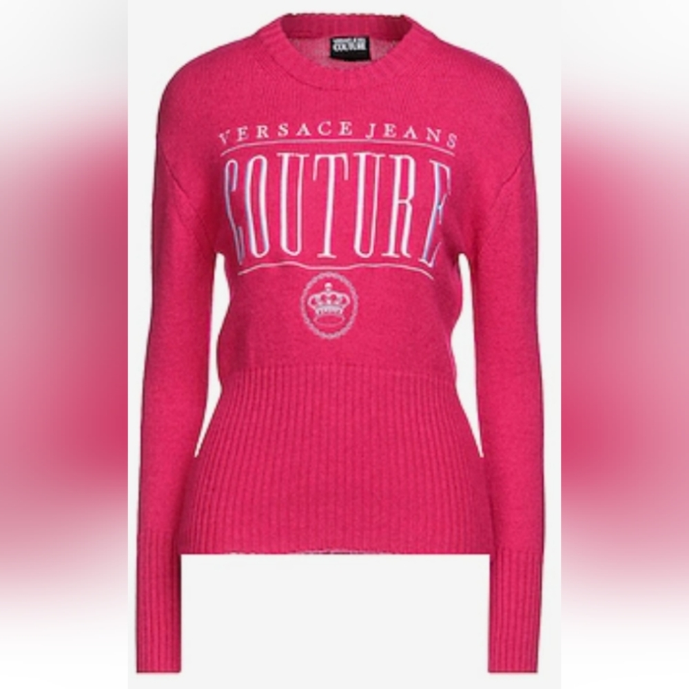 Versace jeans couture pink sweater with logo Sz.M